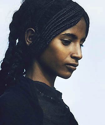 Ethiopia. Danakil Depression (Great Rift Valley). Danakil (Afar) nomad girl.